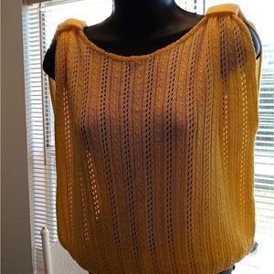 Yellow Sleeveless Summer Sweater sz Med
